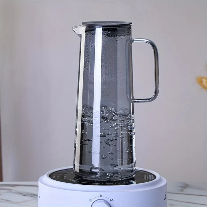 Glass Water Jug 1800ML Premium Transparent Drinking Pitcher