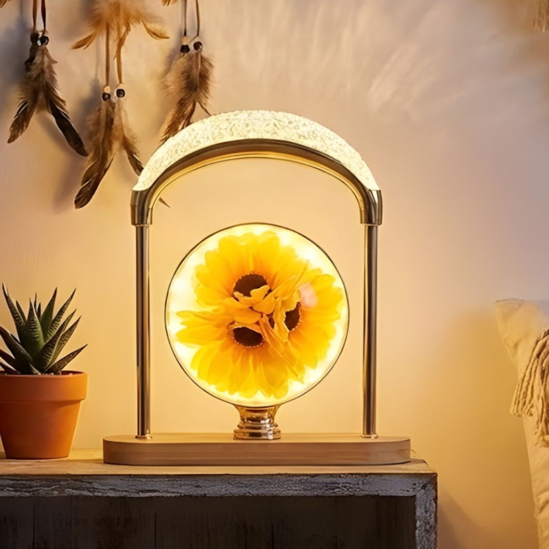 Sunflower Crystal LED Table Lamp Decorative Night Light