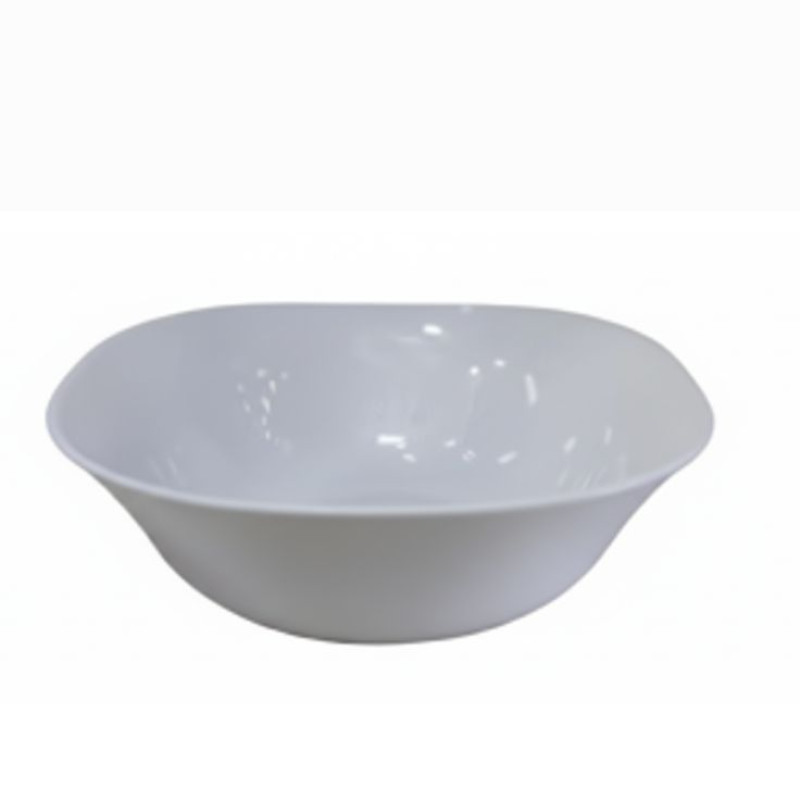 Melamine 9 Inch White Serving Bowl