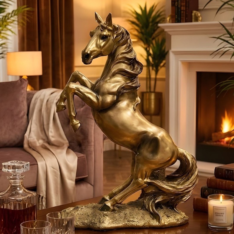 Royal Majesty Horse Sculpture Luxury Decorative Showpiece