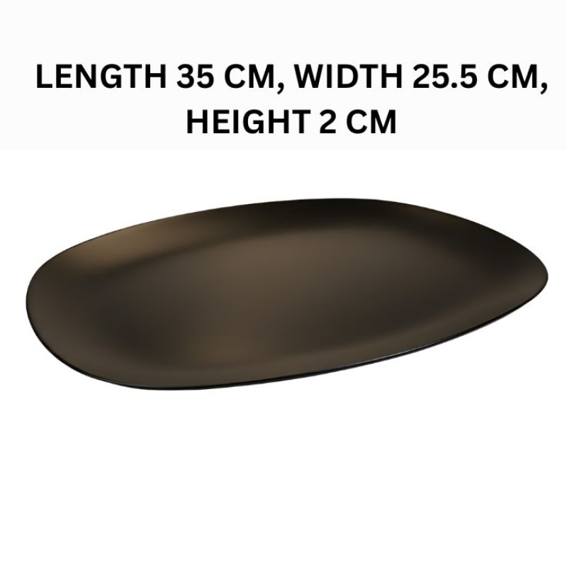 Melamine Black Rectangle Serving Tray