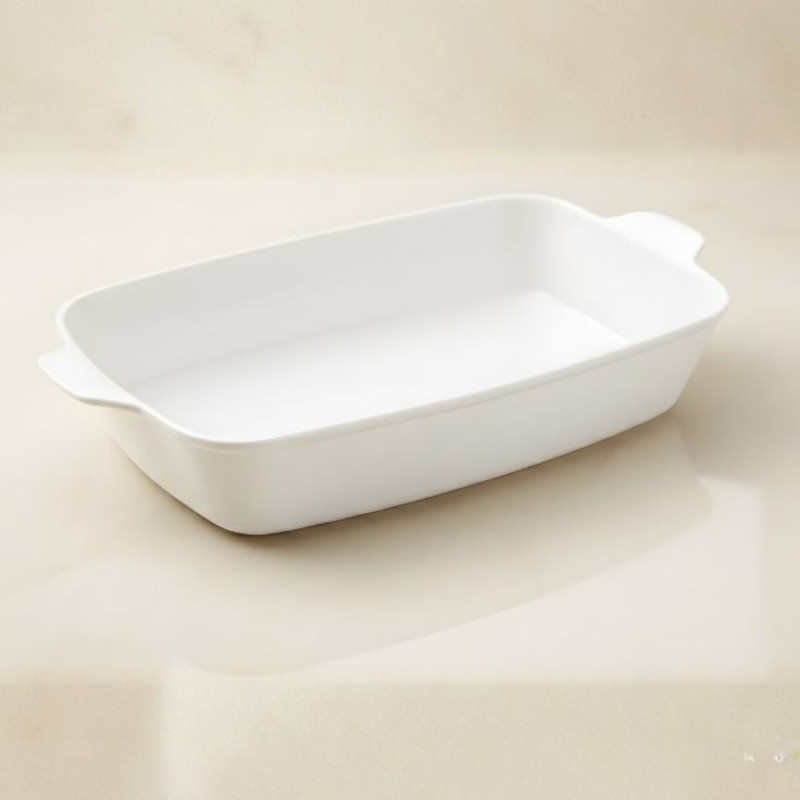 Melamine White Rectangle Serving Bowl
