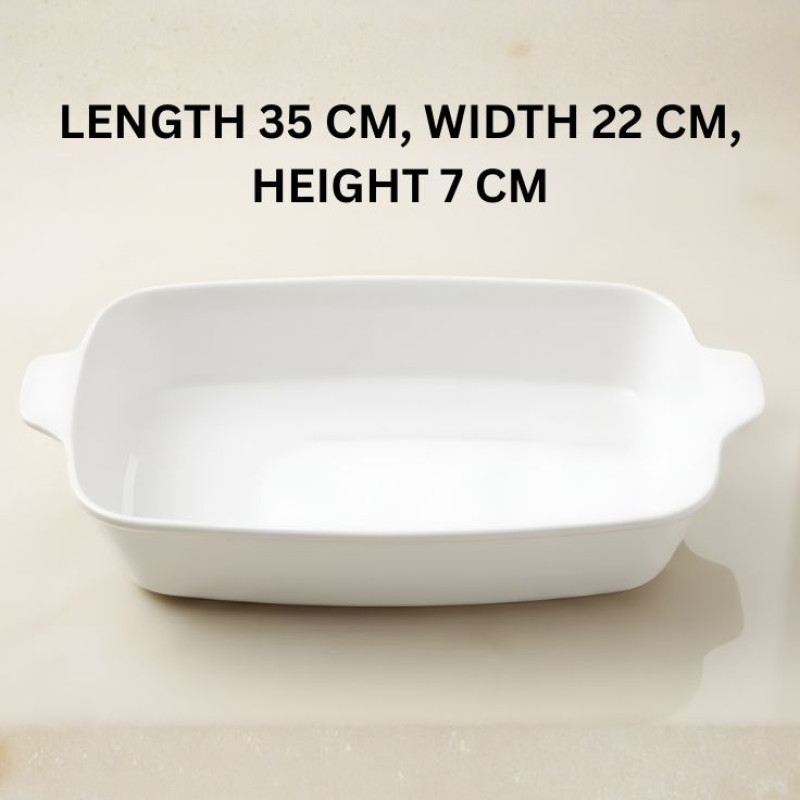 Melamine White Rectangle Serving Bowl