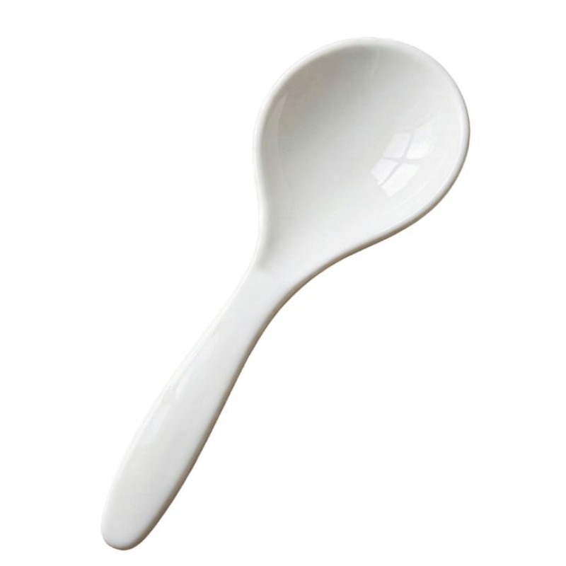 Melamine White Serving Curry Spoon