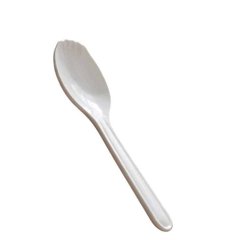 Melamine White Serving Rice Flat Spoon | Idealancy