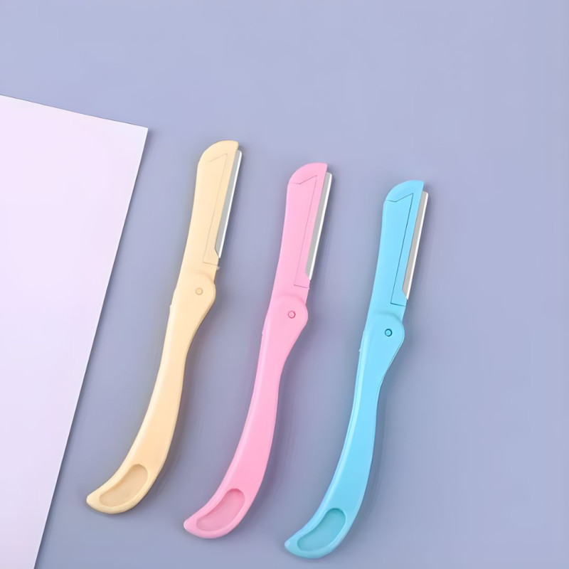 3 Pcs Foldable Eyebrow Razor Set Facial Hair Remover