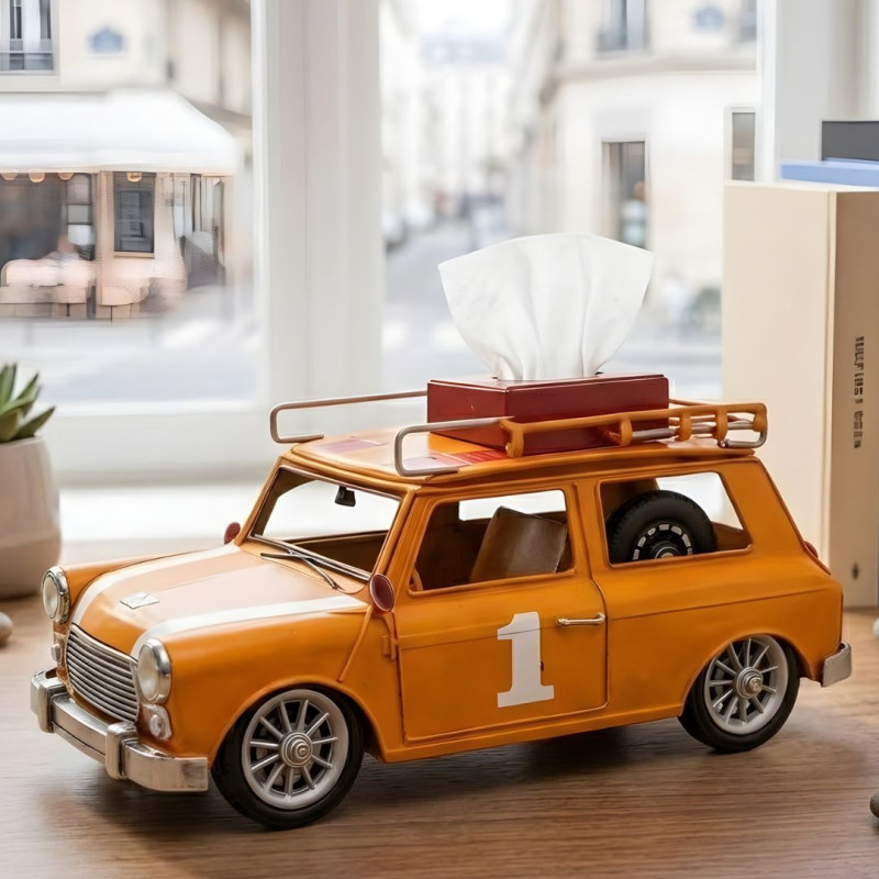 Orange Adventure Tissue Car Box Organizer