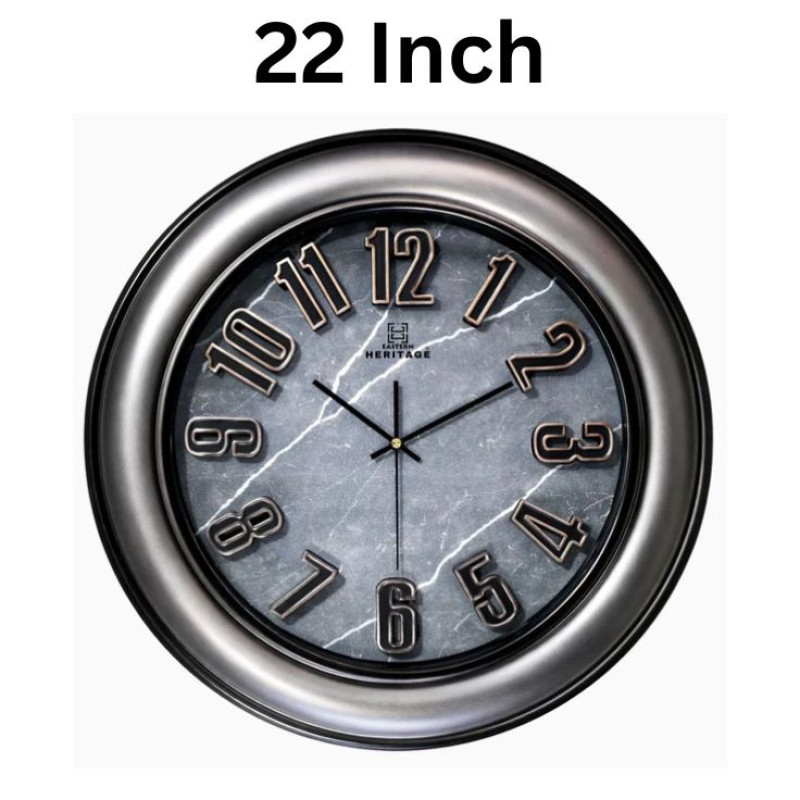 Heritage 22 Inch Dynamite Silver 3D Wall Clock