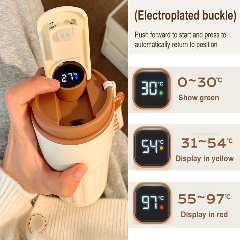 Portable LED Temperature Display Coffee Mug