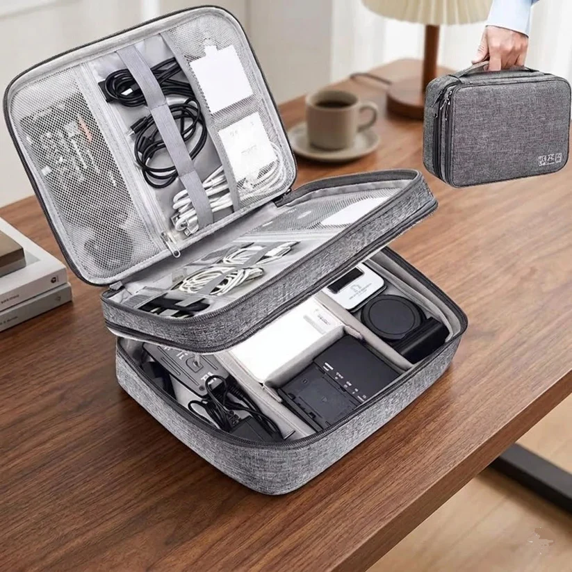 3 Layer Portable Waterproof Accessories Organizer Storage Bag