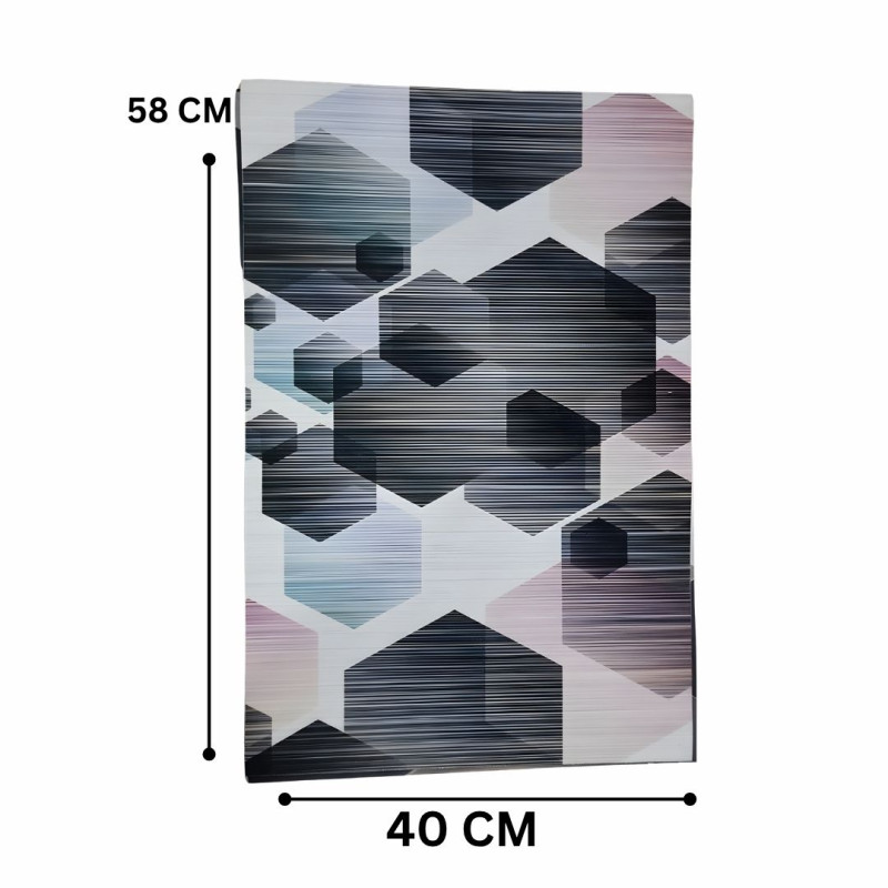 Hexagon Pattern Nappa Leather Bath Non Slip Rubber Mat