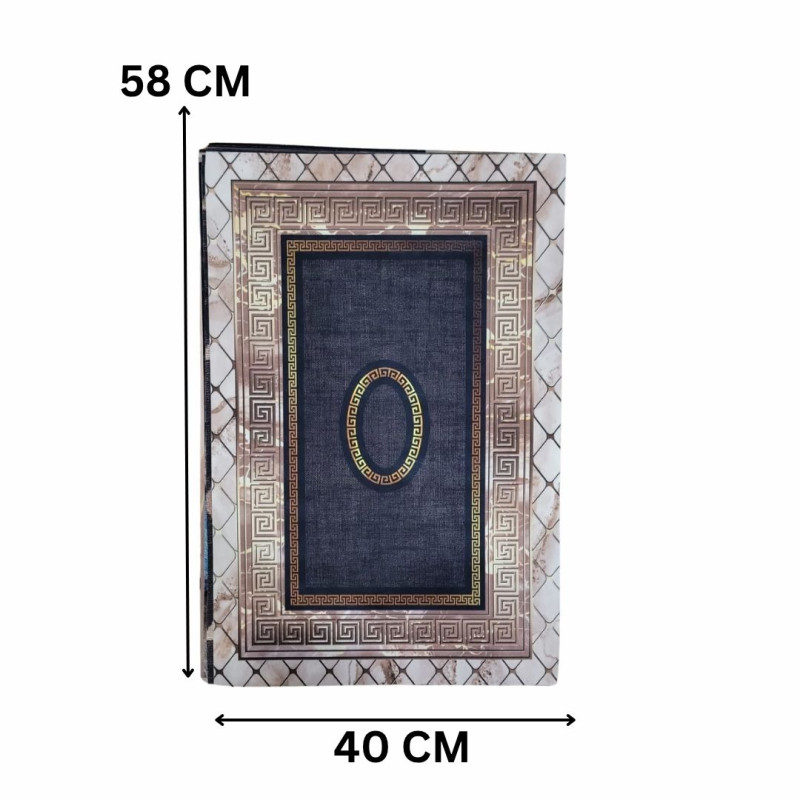 Imperial Gold Medallion Nappa Leather Bath Mat
