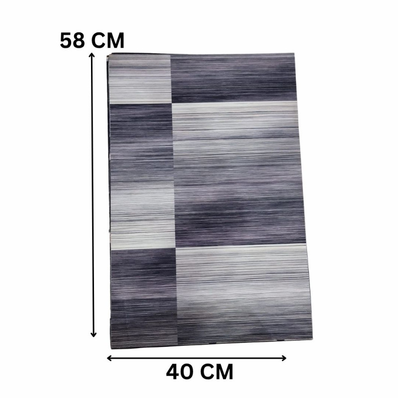 Urban Linear Slate Nappa Leather Bath Mat