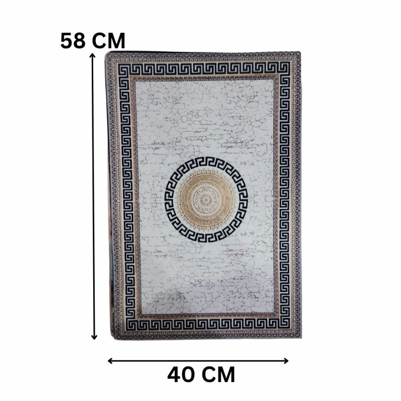 Antique Royal Mandala Nappa Leather Bath Mat