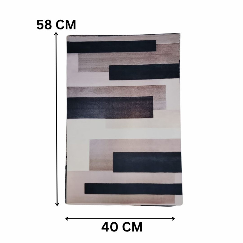 Nordic Abstract Block Nappa Leather Bath Mat