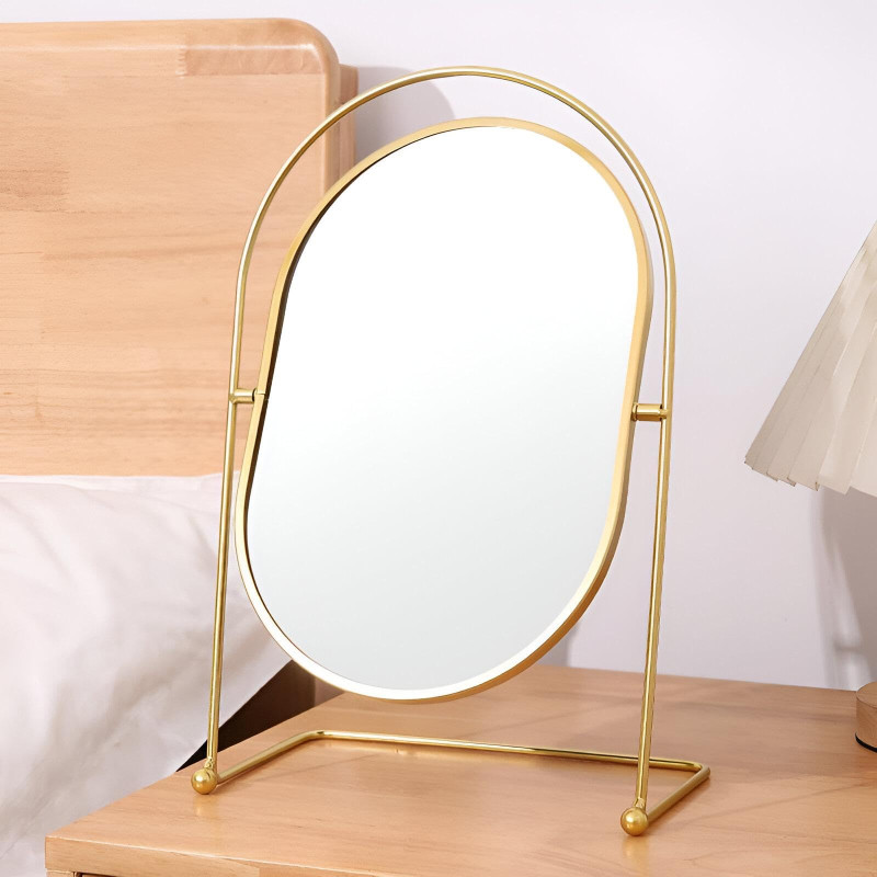 Rotatable Desktop Vanity Mirror Adjustable Makeup Mirror