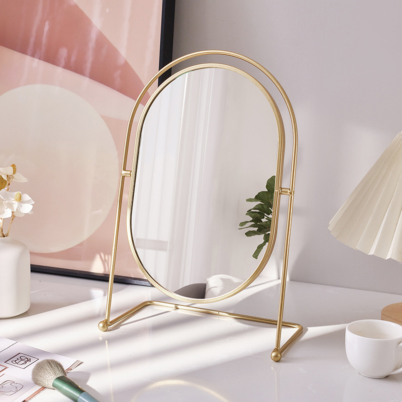 Rotatable Desktop Vanity Mirror Adjustable Makeup Mirror