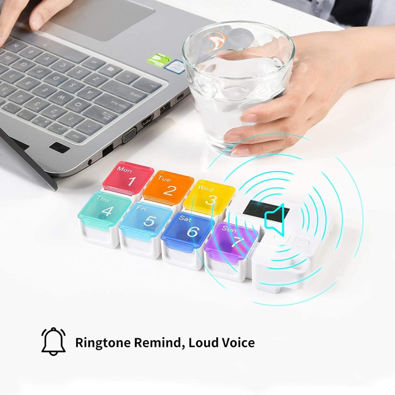 Alarm Medicine Pill Box Portable Reminder Organizer