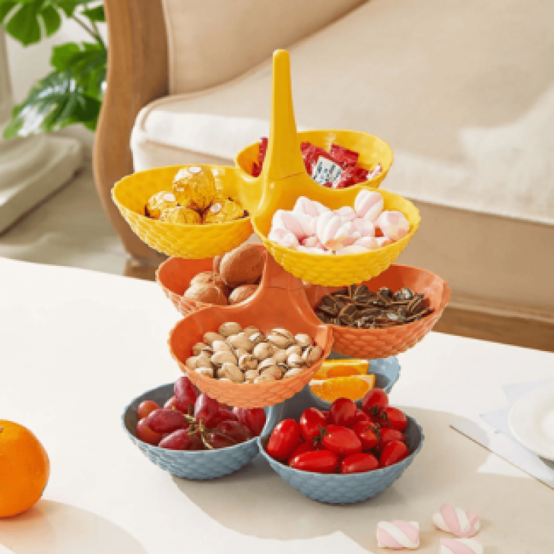 Stackable Fruit Display Tray Multi Layer Storage Basket