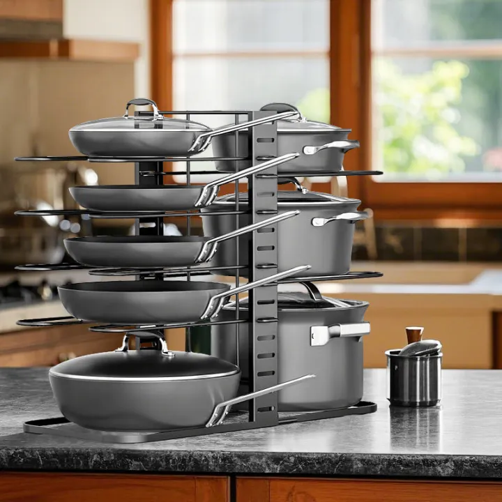 Pot & Pan Organizer Rack Kitchen Storage Holder