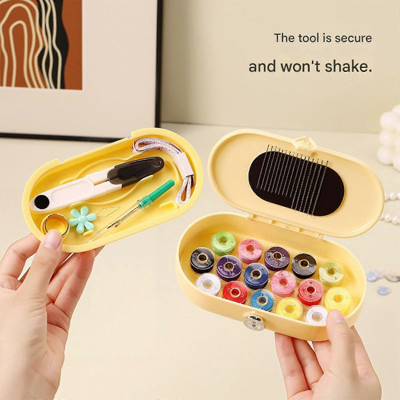 Magnetic Sewing Kit With Case Portable Stitching Set