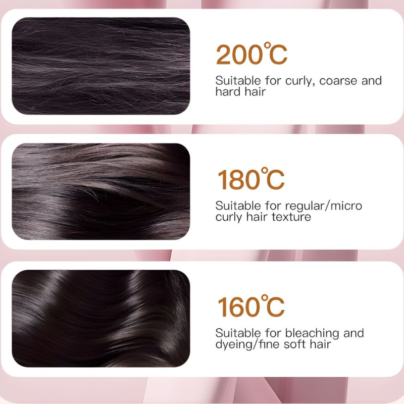Mini Hair Straightening Comb Wireless Portable Hair Styler