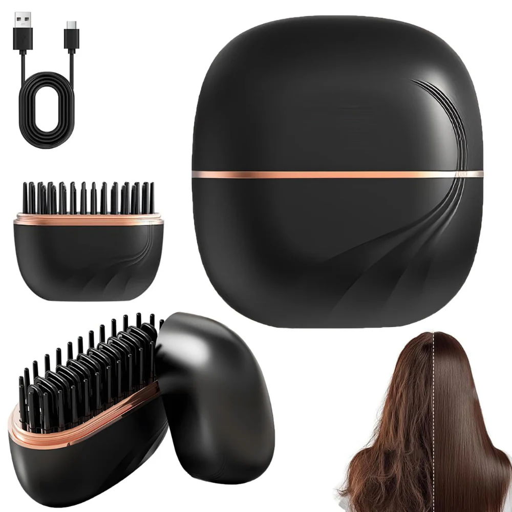 Mini Hair Straightening Comb Wireless Portable Hair Styler