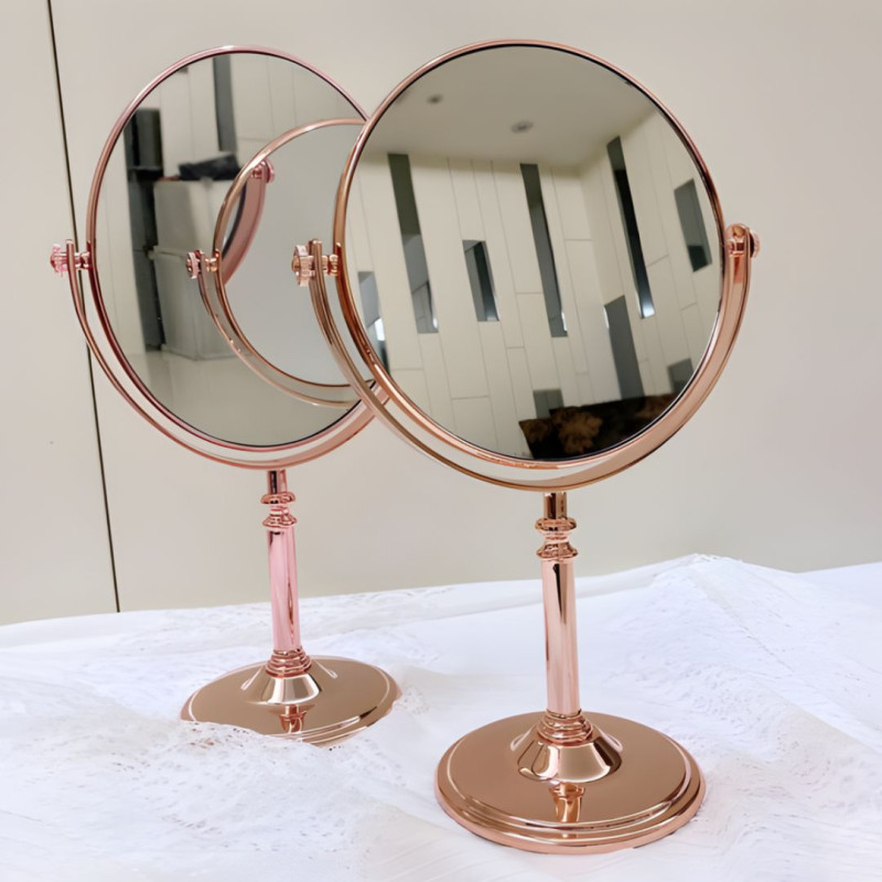 Desktop Double Sided Makeup Mirror Rotatable Vanity Mirror