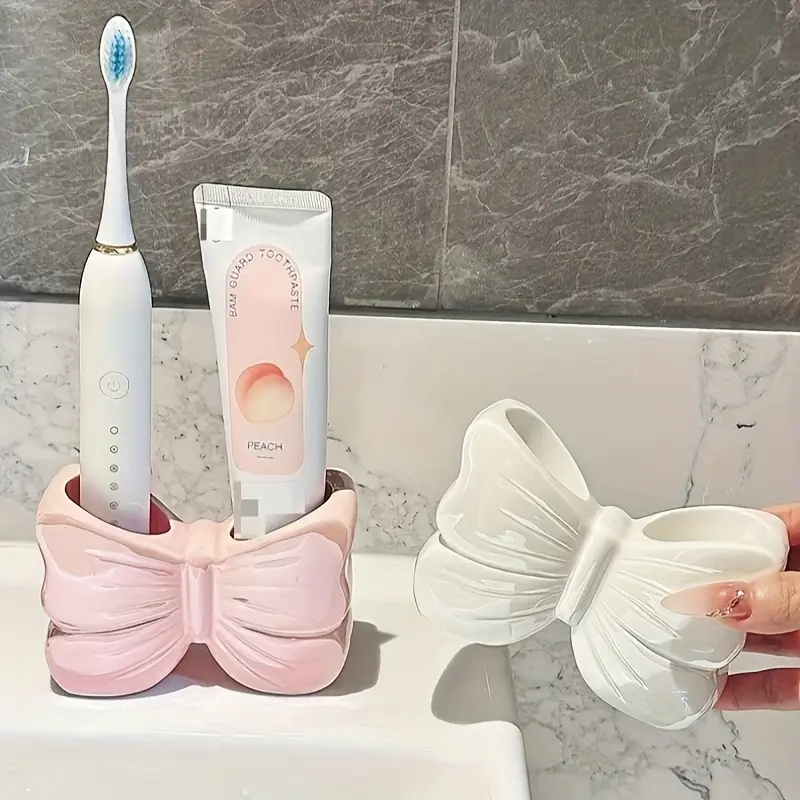 Multifunction Bow Ceramic Holder Decorative Storage Cup