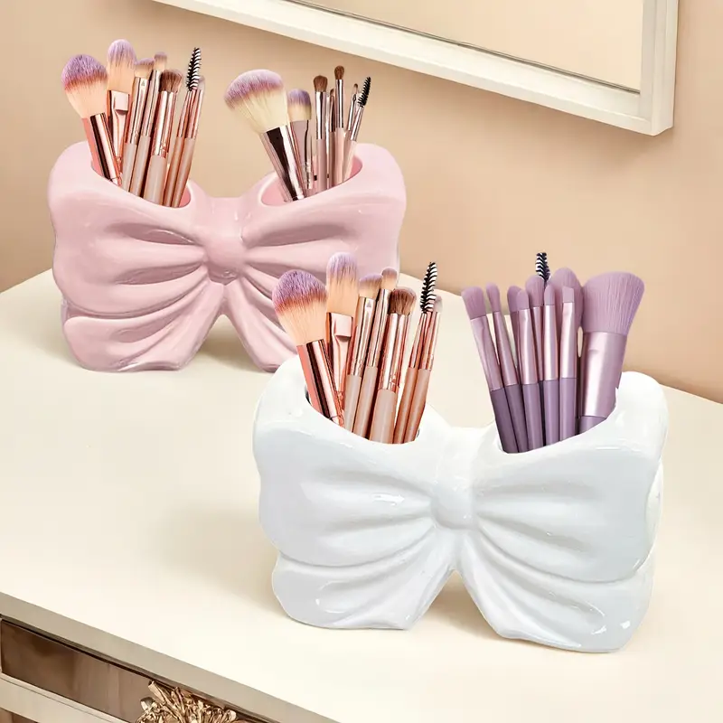 Multifunction Bow Ceramic Holder Decorative Storage Cup