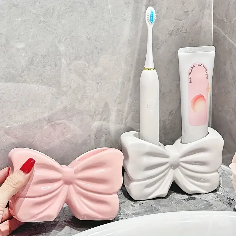 Multifunction Bow Ceramic Holder Decorative Storage Cup