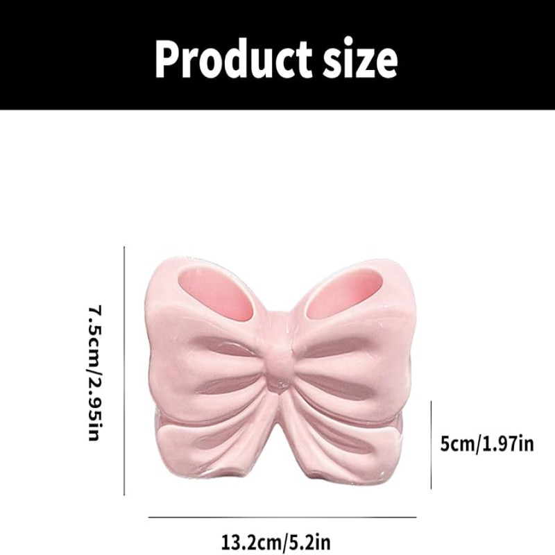 Multifunction Bow Ceramic Holder Decorative Storage Cup