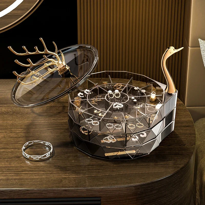 Swan Jewellery Organizer Decorative Accessories Storage Tray