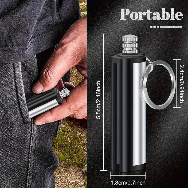 Fire Starter Flint Match Lighter Survival Camping Keychain