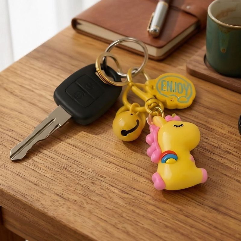 Unicorn Keychain Cute Cartoon Key Ring