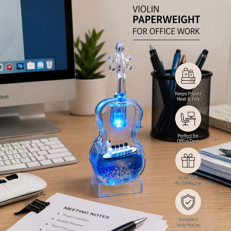 Violin Design Paper Weight Decorative Desk Paperweight