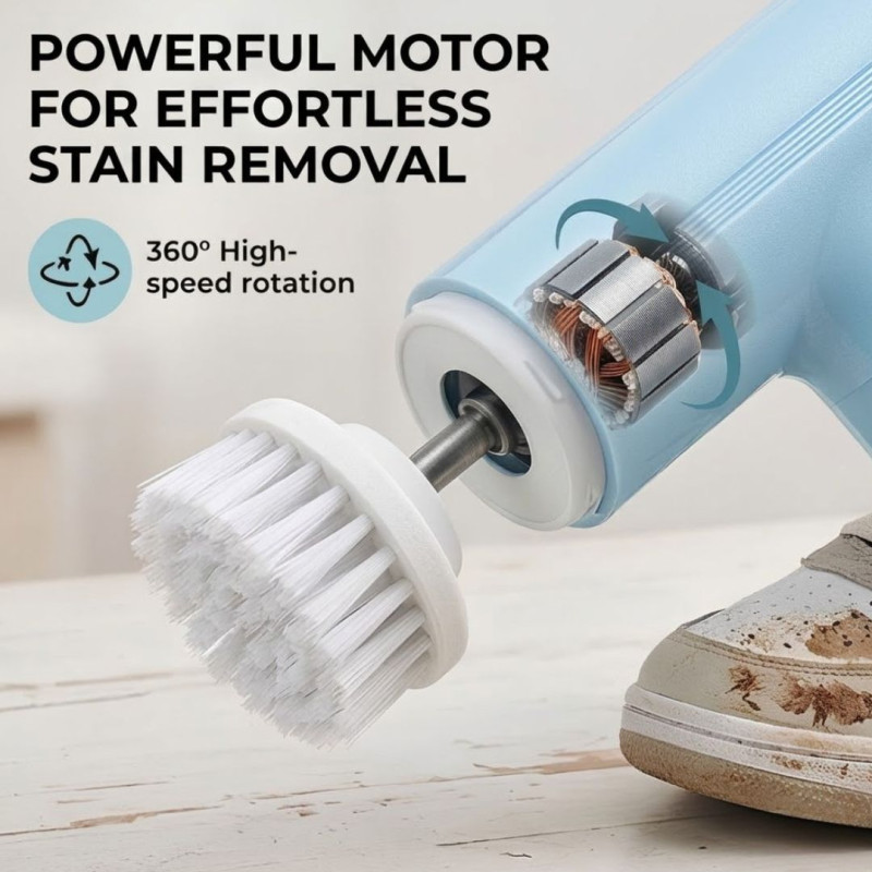3 in 1 Shoe Cleaner Brush Rechargeable Cleaning Tool