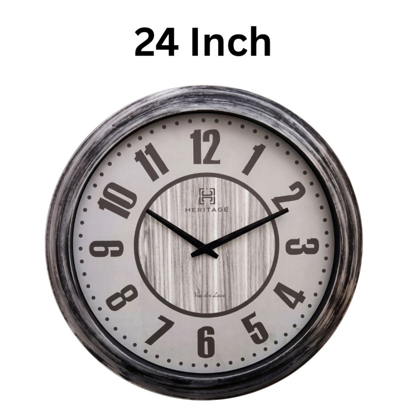 Heritage 24 Inch Big Time Gray Wall Clock