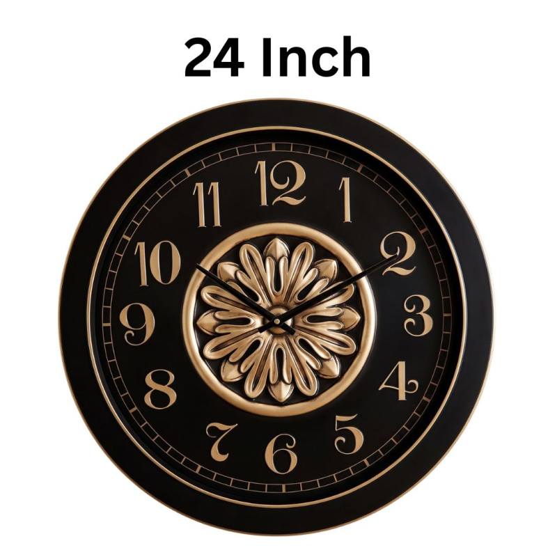Heritage 24 Inch Big Time Floral Wall Clock