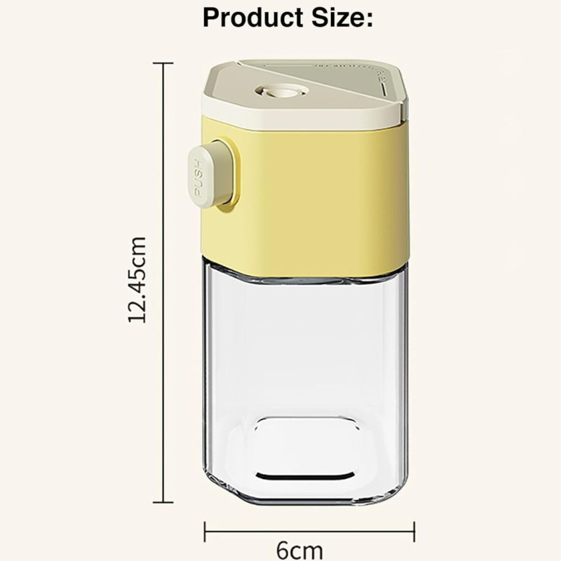 Dual Purpose Salt & Pepper Spice Bottle Glass Kitchen Seasoning Jar