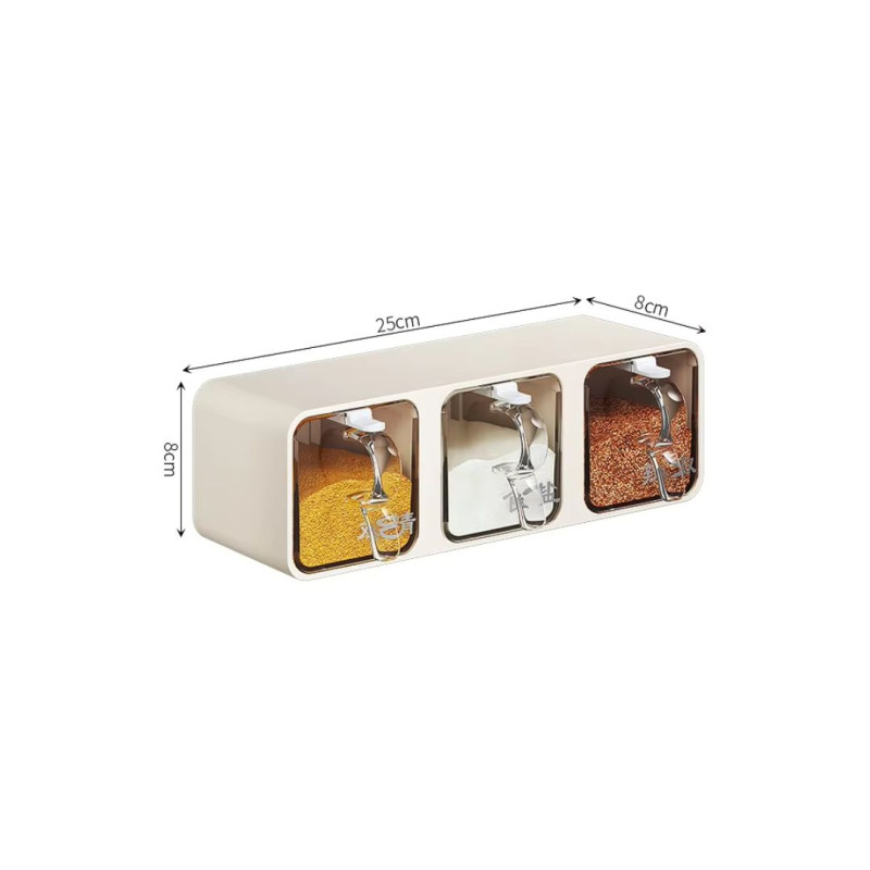 Wall Mounted Spice Rack Kitchen Storage Organizer