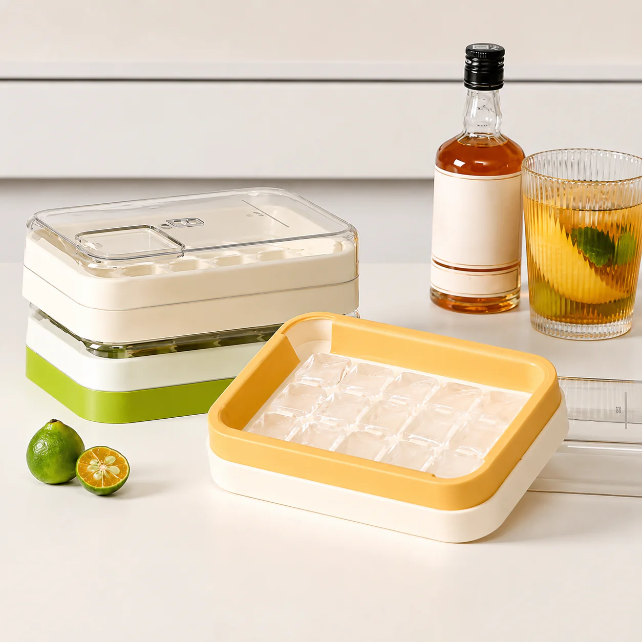 15 Cube Acrylic Ice Tray Reusable Ice Cube Mold