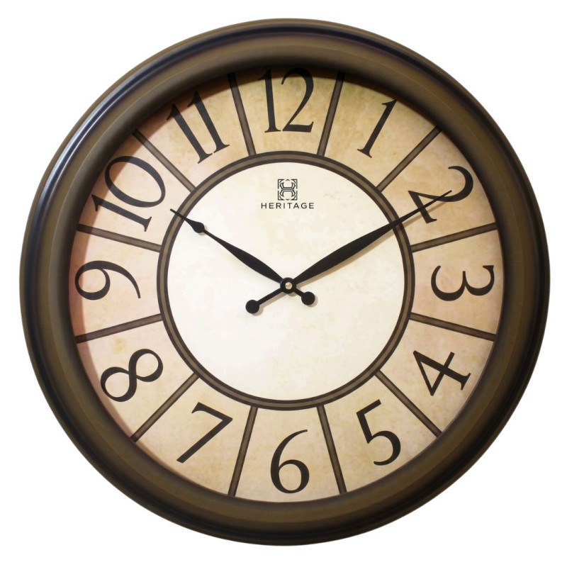 Heritage 24 Inch Letex Coffee Wall Clock