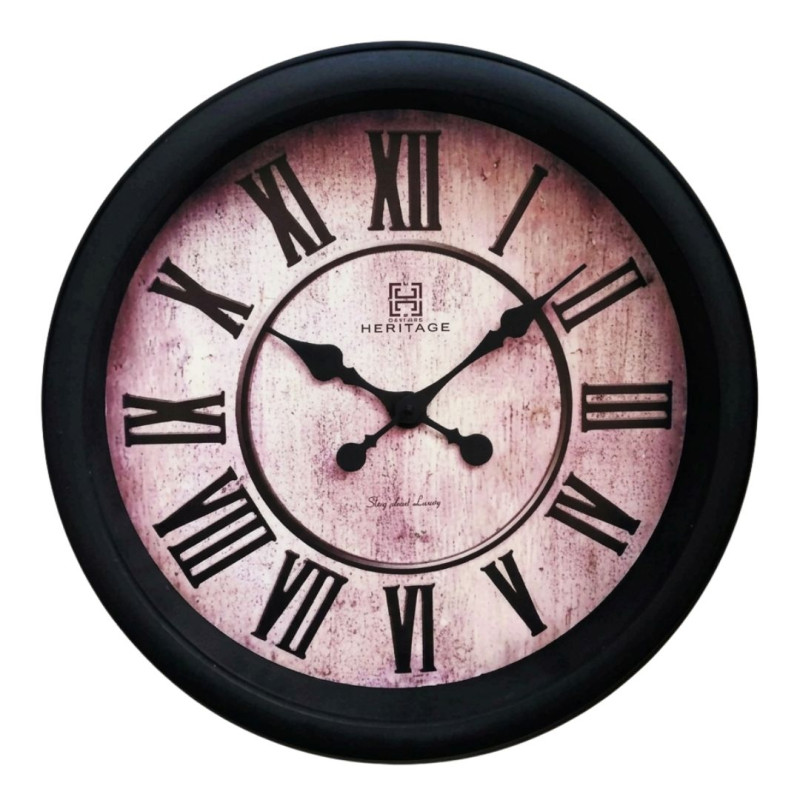 Heritage 18 Inch Sunrise Plain Roman Burgundy Wall Clock
