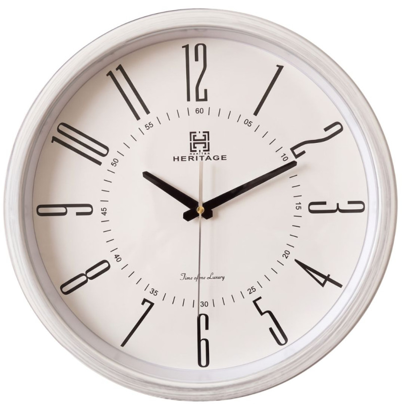 Heritage 15 Inch Sunset Plain White Wall Clock