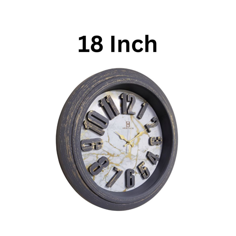 Heritage 18 Inch Sunrise 3D Gray Wall Clock