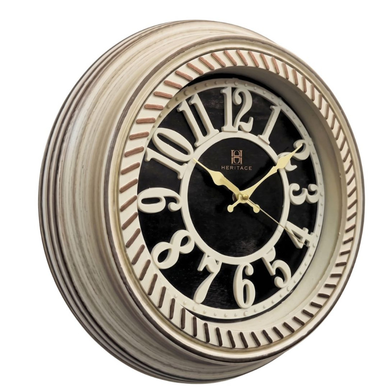 Heritage 14.25 Inch Fallow Cream Wall Clock