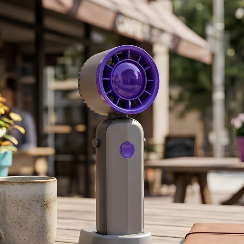 Foldable Jet Fan 3 Speed Portable Rechargeable Fan