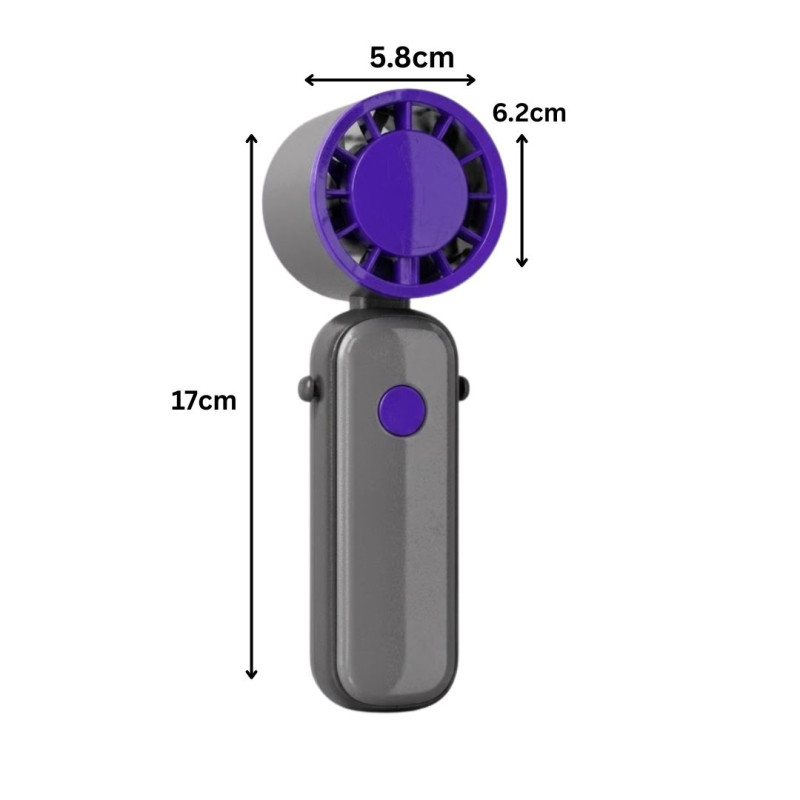 Foldable Jet Fan 3 Speed Portable Rechargeable Fan