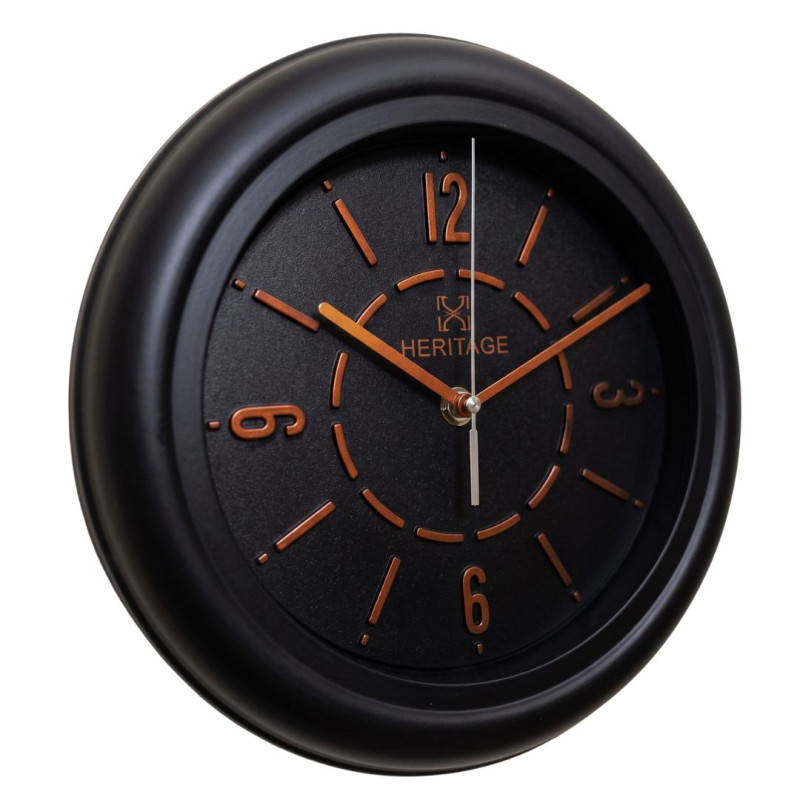 Heritage 10.75 Inch Dream Copper Black Wall Clock